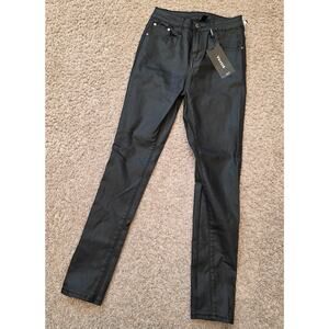 NWT Venti6 size M black wax denim skinny pants